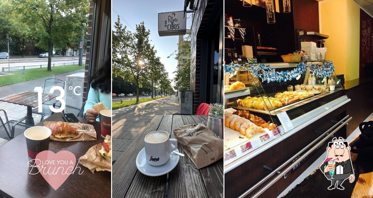 Kaffee, Außenbereich und Theken-Collage